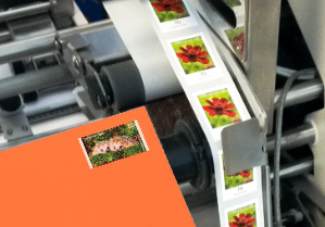 Mit modernster Technik werden Ihre Mailings mit Briefmarken versehen.