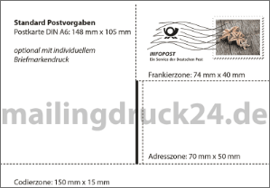 Vorlage für DIN-A6 Postkarte