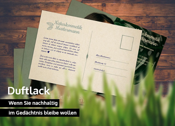 Duftende Postkarten mit der erfrischenden Note „Frühlingswiese".