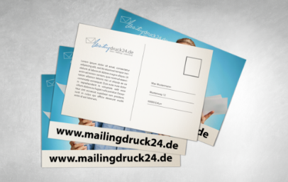 Postkartenmailings mit persönlicher Anschrift und Anschreiben.